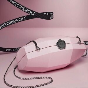 Viktor & Rolf Geometric Pink Clutch